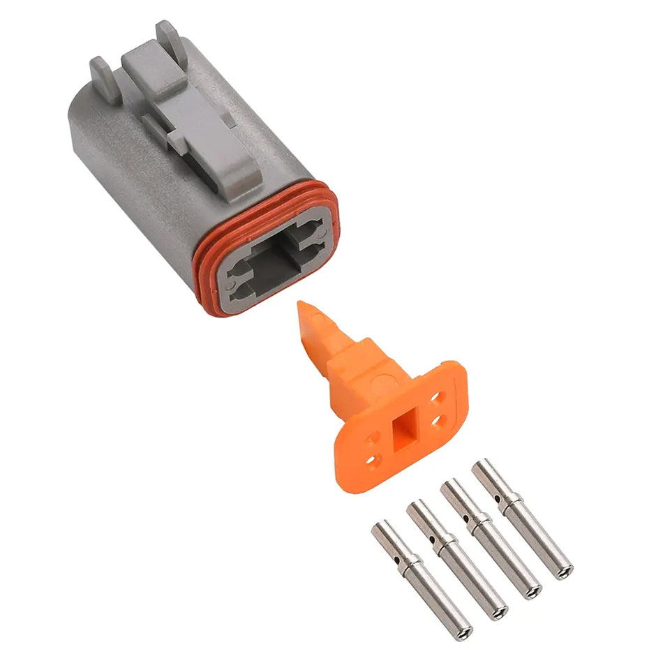 Deutsch Connectors - DT 4 Way Plug Kit Solid Nickle