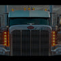 Parts 4 Rigs - 14" Peterbilt 589 Straight 304 Stainless Steel Visor