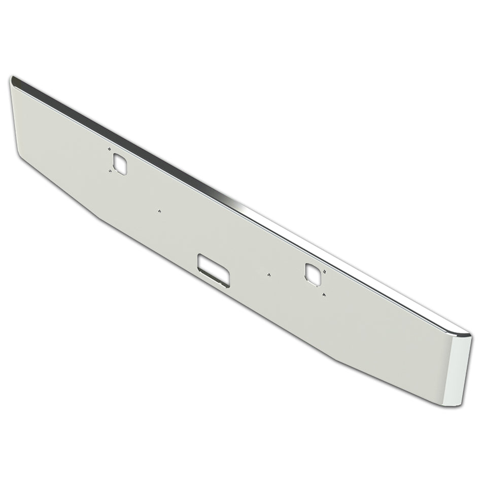 Kenworth W900B/W900L 16" Tapered Rolled End 7GA Steel Chrome Bumper w Bolt, Step & Tow Holes