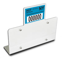 Bores MFG. - Stainless Steel Flanged License Plate Holder – HUT Sticker - One Place