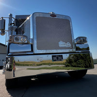 Peterbilt 589 Stainless Steel LED Headlight Fender Guards