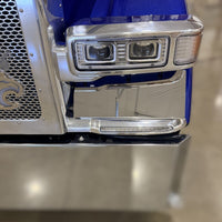 Peterbilt 589 Stainless Steel LED Headlight Fender Guards