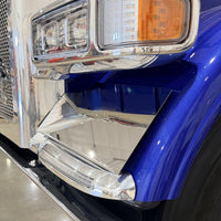 Peterbilt 589 Stainless Steel LED Headlight Fender Guards