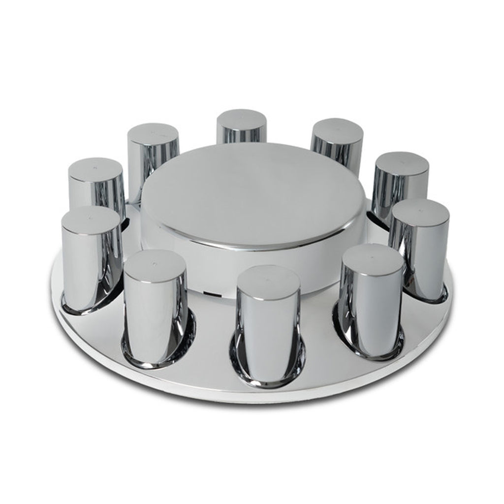 National Truck Parts - Flat Front Axle Cover w/ 10-33mm Screw On Lug Nuts