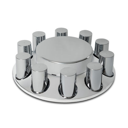 National Truck Parts - Flat Front Axle Cover w/ 10-33mm Screw On Lug Nuts