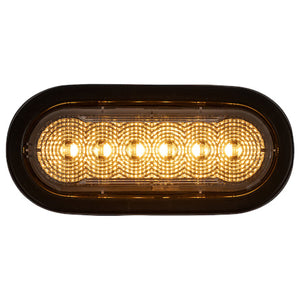 Buyers - 6" LED Oval Strobe Light with 12 LEDs (Amber/Green)