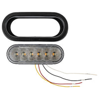 Buyers - 6" LED Oval Strobe Light with 12 LEDs (Amber/Green)