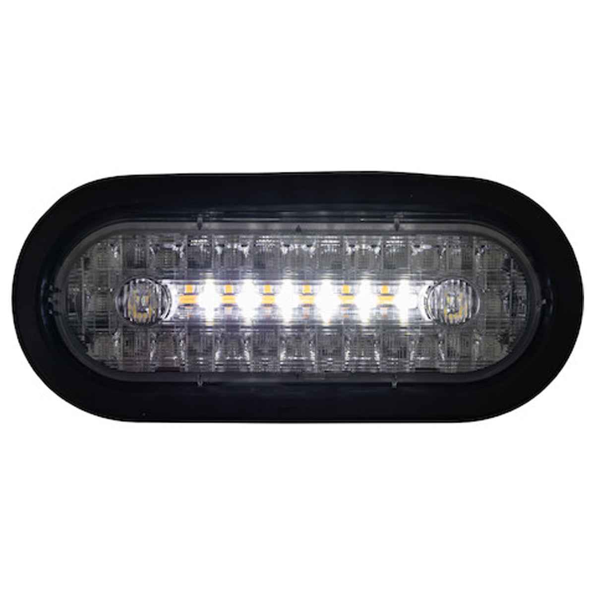 6" Combination LED Stop/Turn/Tail, Backup, & Strobe Light with 17 LEDs (Amber/Green)