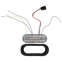 6" Combination LED Stop/Turn/Tail, Backup, & Strobe Light with 17 LEDs (Amber/Green)