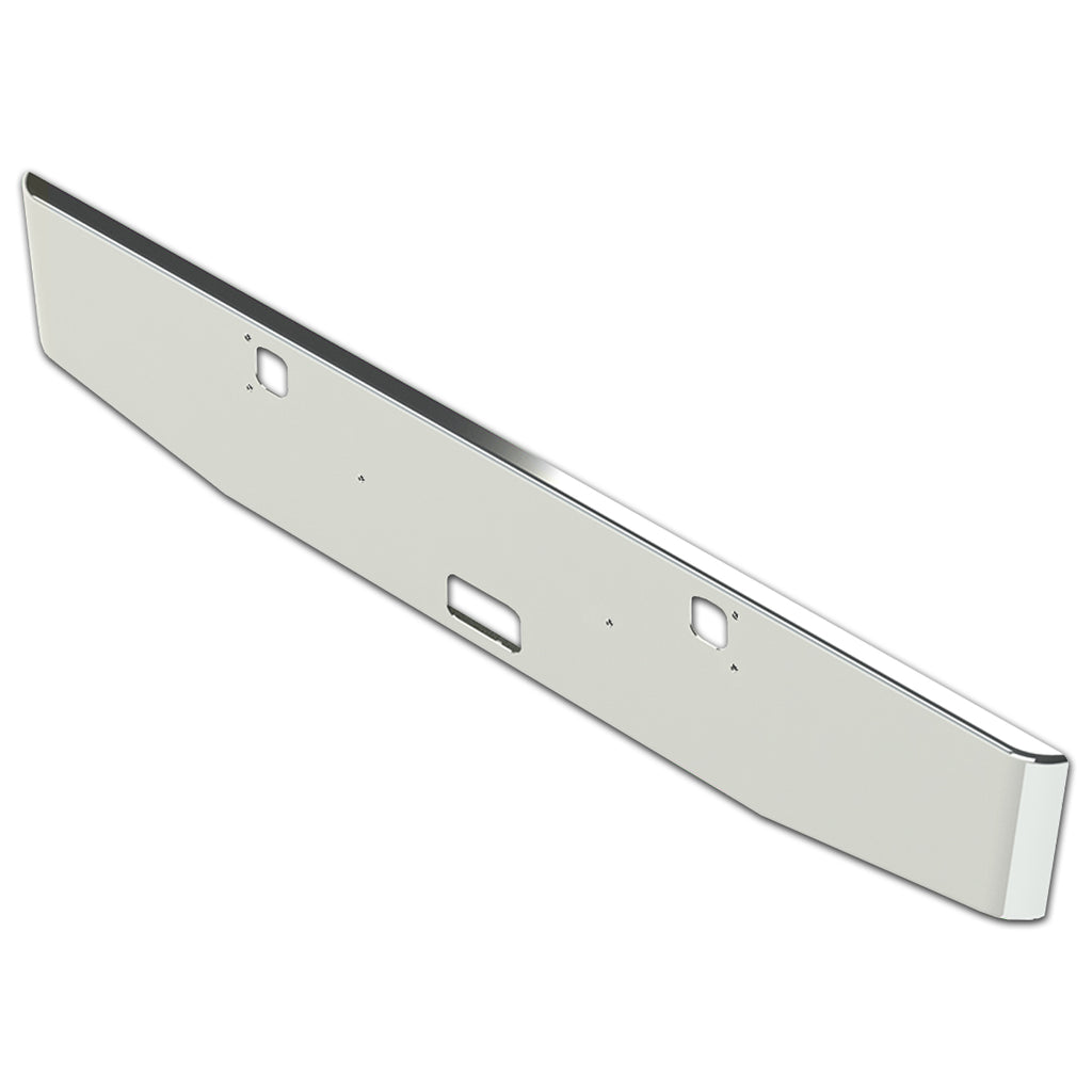 Kenworth W900B/W900L 16" Tapered Rolled End 7GA Steel Chrome Bumper w Bolt, Step & Tow Holes