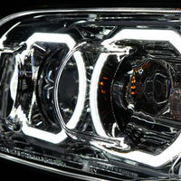 Peterbilt 388/389 LED Headlight with Halo, Chrome, Driver or Passenger Side