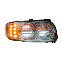 National Truck Parts - Peterbilt 388/389 LED Headlight with Heated Lens, Chrome, Driver or Passenger Side