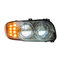 National Truck Parts - Peterbilt 388/389 LED Headlight with Heated Lens, Chrome, Driver or Passenger Side