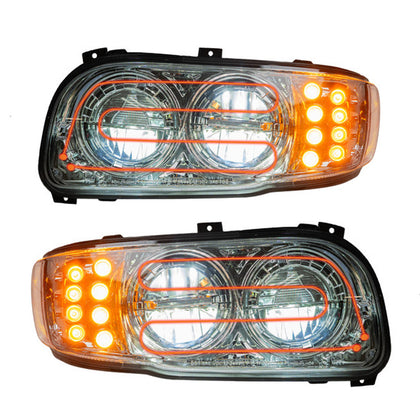 National Truck Parts - Peterbilt 388/389 LED Headlight with Heated Lens, Chrome, Driver or Passenger Side