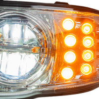 National Truck Parts - Peterbilt 388/389 LED Headlight with Heated Lens, Chrome, Driver or Passenger Side
