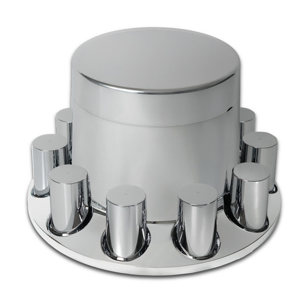 National Truck Parts - Flat Rear Axle Cover W/ 33mm Threaded Lug Nut Covers