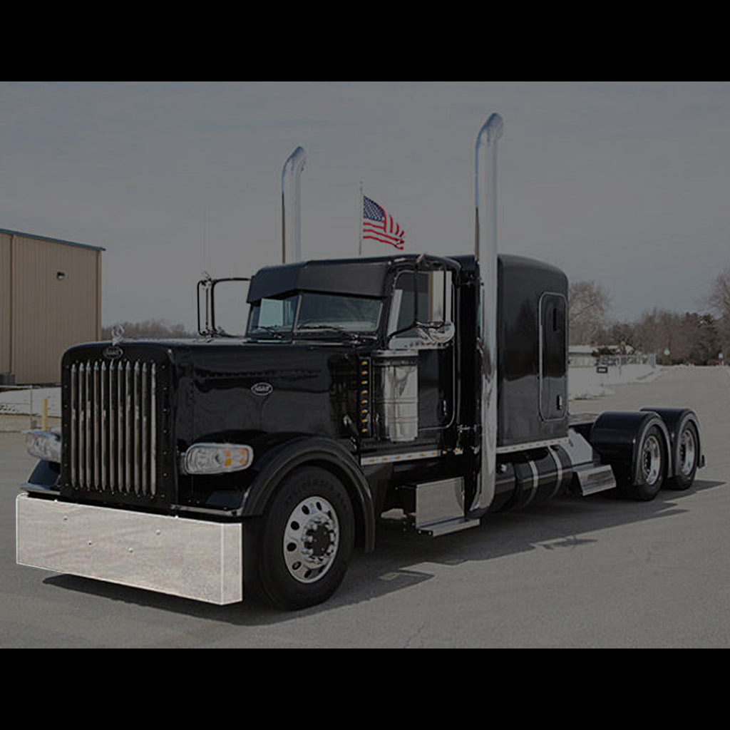 Roadworks - Peterbilt 389 20" Standard Mount, Mitered Ends, Stainless Steel Bumper