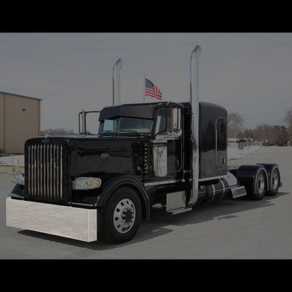Roadworks - Peterbilt 389 20" Standard Mount, Mitered Ends, Stainless Steel Bumper