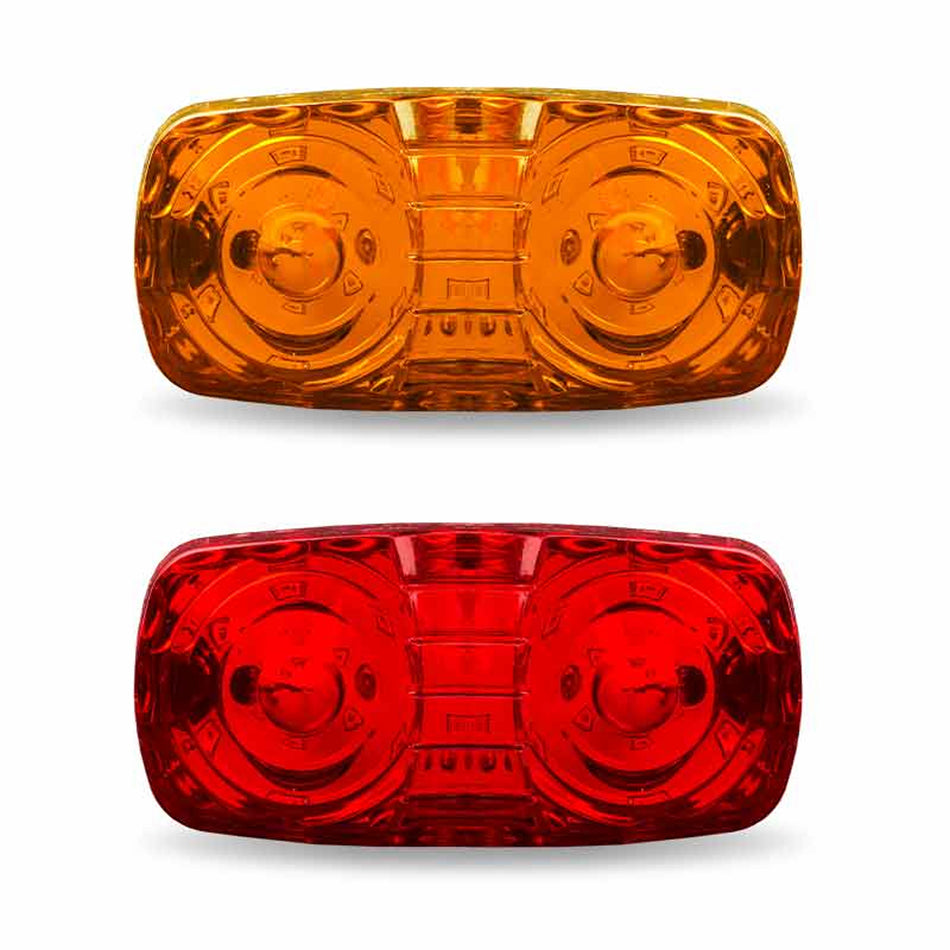 Clearance Marker “Star-burst” Double Bullseye LED Light – 18 Diodes (Amber or Red)