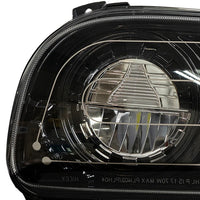 Peterbilt 388/389 LED Headlight with Heated Lens in Black Housing (Driver or Passenger Side)