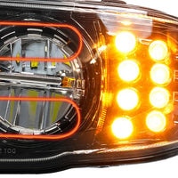 Peterbilt 388/389 LED Headlight with Heated Lens in Black Housing (Driver or Passenger Side)