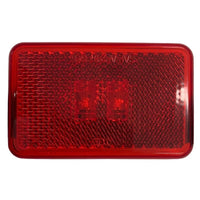 14 Series LED 3X2" - 2 Diode Red Acrylic Lens, Black PolyVinyl Grommet PL-10 12V, Marker Clearance Light