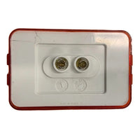 14 Series LED 3X2" - 2 Diode Red Acrylic Lens, Black PolyVinyl Grommet PL-10 12V, Marker Clearance Light