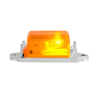 Grand General - Mini Marker Light w Chrome Base Plate (Amber LEDs/Amber Lens)