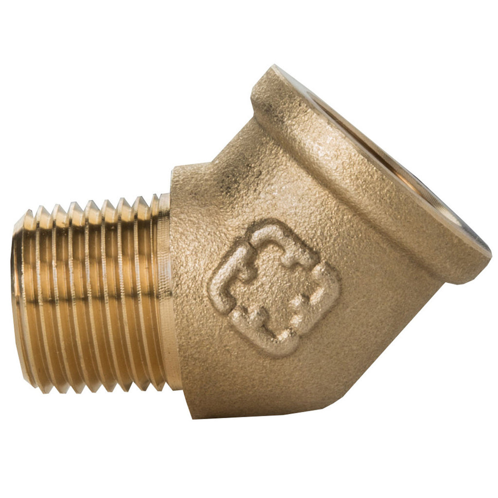 Tectran - 45 Degree 1/2" Brass Street Elbow