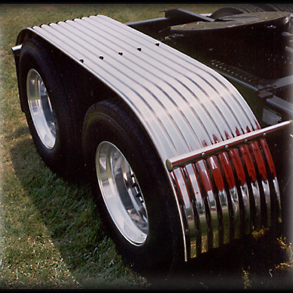 Betts HD Stainless Steel 39"-27" Corrugated 1/2 Tandem Fenders