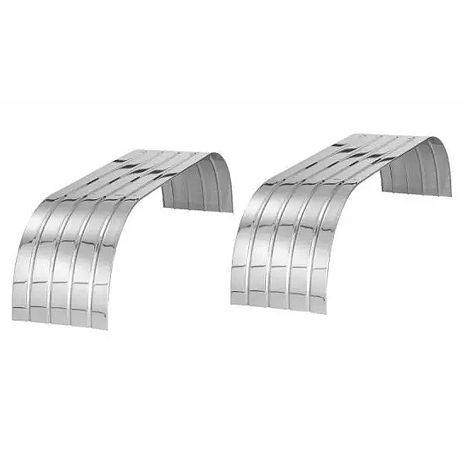 Betts HD - 39"x54"x33" Semi-Smooth Stainless Steel Full Tandem Axle Fenders