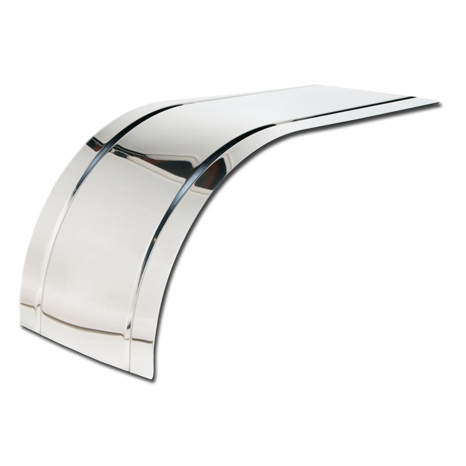 66" 2-Groove Smooth Stainless Steel 1/2 Circle Fender