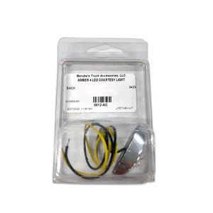 Lifetime Nut Covers - 4 LED Courtesy Light w Chrome Case (Amber)