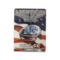 Lifetime Nut Covers - 4 LED Courtesy Light w Chrome Case (Green)
