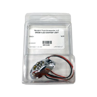 Lifetime Nut Covers - 4 LED Courtesy Light w Chrome Case (Green)