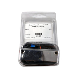 Lifetime Nut Covers - 5 LED Step Light w Chrome Case (Blue)