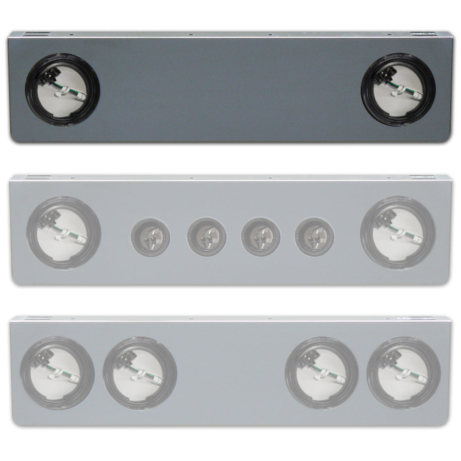 Roadworks 8" Rear Center Panels w Light Holes (Lights Not Included)