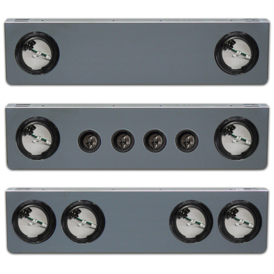 Roadworks 8" Rear Center Panels w Light Holes (Lights Not Included)