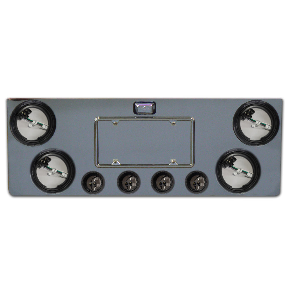 Roadworks Universal 12" Rear Center Panel w Lights Holes (No Back Plate)
