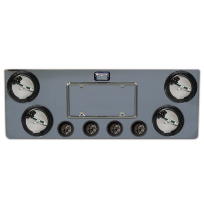 Roadworks Universal 12" Rear Center Panel w Lights Holes (No Back Plate)