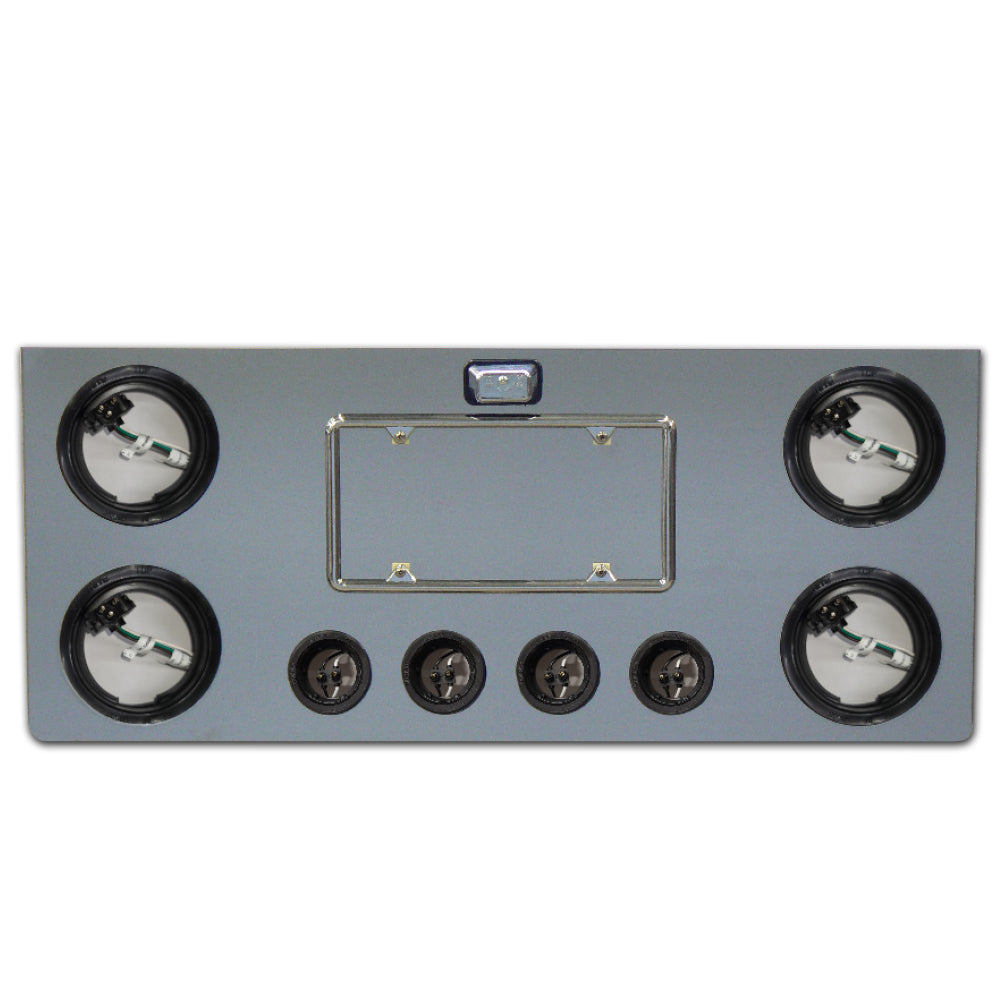 Roadworks 14" Rear Center Panel With 4" (4) & 2" (4) Light Holes
