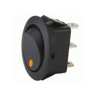 Amber Round Rocker Switch