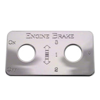 Rockwood Stainless Steel Kenworth Engine Brake Switch Plate