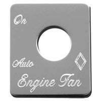 Rockwood Stainless Steel Auto Engine Fan Switch Plate
