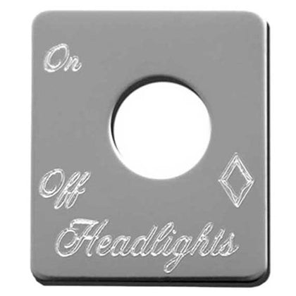 Rockwood Stainless Steel Headlight Switch Trim for Peterbilt