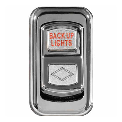 Rockwood Chrome Back Up Light Rocker Switch Cover For Peterbilt 2006-Newer