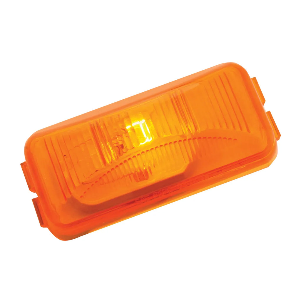 Small Rectangular Single Bulb Sealed Marker Light (Amber)