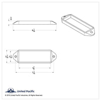United Pacific - Chrome Plastic Bezel for 5-7/8" x 2" Rectangular Light