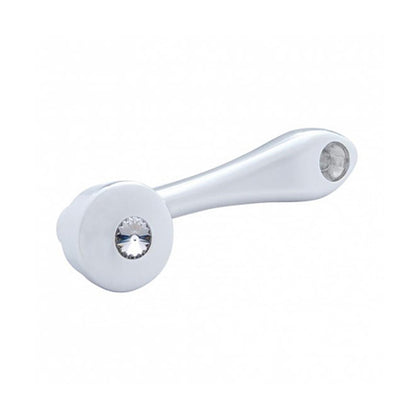 Chrome Die-Cast Window Crank w 3/8 Square Adapter - Clear Crystal