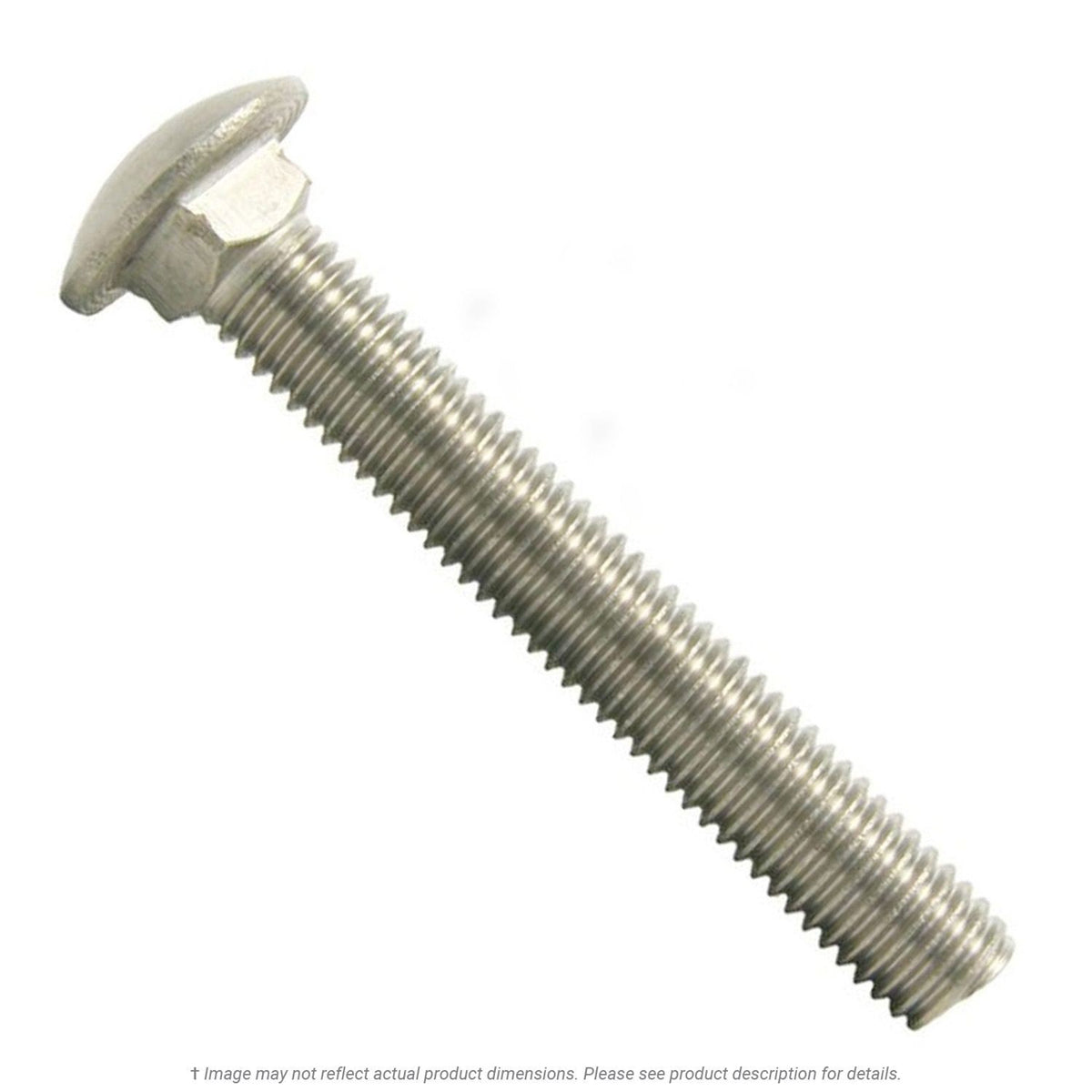 3/8"-16 x 1-1/2" Stainless Steel Carriage Bolt - 18-8 - Berube's Truck Accessories